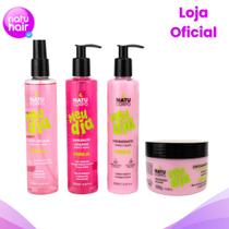 Kit Cereja Natucorpo Completo - Body Splash 250ml + Hidratante 250ml + Sabonete Líquido 250ml + Esfoliante 300g