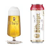 Kit Cerveja Bitburger Lata 568ml + Copo 300ml Tradição Alemã