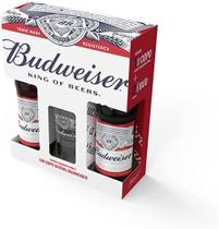 Kit cerveja budweises, 2 un, 330ml com copo