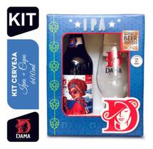 Kit Cerveja Ipa 600ml E Copo Cervejaria Dama Bier Kit Cerveja Ipa 600ml E Copo Cervejaria Dama Bier