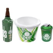 Kit Cerveja Oficial Palmeiras Balde Porta Lata e Garrafa