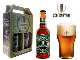 Kit Cerveja Schornstein Ipa 500 Ml E Copo Pint 473 Ml