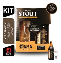 Kit Cerveja Stout 600ml E Taça Dama Bier Edição Comemorativa Kit Cerveja Stout 600ml E Taça Dama Bier Edição Comemorativa