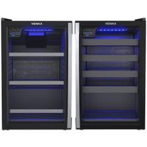 Kit Cervejeira Visa Cooler e Adega de Vinhos Venax Piubella 100 Litros Preto Fosco Porta Invertida 2 Kit Cervejeira Visa Cooler e Adega de Vinhos Venax Piubella 100 Litros Preto Fosco Porta Invertida 2