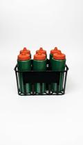 Kit Cesta 6 Garrafas Squeeze Automáticas