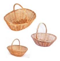 Kit Cesta Cabeção Oval Em Vime kit com 3 Pçs P M G Kit Cesta Cabeção Oval Em Vime kit com 3 Pçs P M G