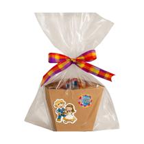 kit Cesta Cachepot p/1 pessoa com 17 Doces Festa Junina