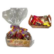 Kit Cesta com 17 Doces Festa Junina Arraiá p/ 1 pessoa