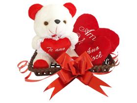 Kit cesta com pelúcias namorados, amizade, amor. Kit cesta com pelúcias namorados, amizade, amor.