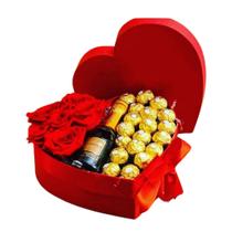 kit cesta de presente formato coração com champanhe chandon kit cesta de presente formato coração com champanhe chandon