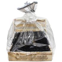 Kit Cesta De Presentes - Baú Palha Laço E Cartão De Brinde Kit Cesta De Presentes - Baú Palha Laço E Cartão De Brinde