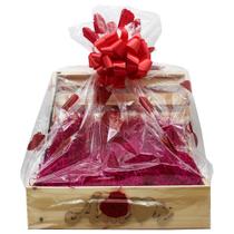 Kit Cesta De Presentes - Baú Palha Laço E Cartão De Brinde Kit Cesta De Presentes - Baú Palha Laço E Cartão De Brinde