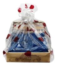 Kit Cesta De Presentes - Baú Palha Laço E Cartão De Brinde Kit Cesta De Presentes - Baú Palha Laço E Cartão De Brinde