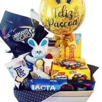 kit Cesta de Presentes estilo craft com chocolate