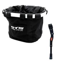 Kit Cesta Dianteira Tecido Removível Engate Rápido Pet C/ Pezinho Descanso Lateral Bike Bicicleta Kit Cesta Dianteira Tecido Removível Engate Rápido Pet C/ Pezinho Descanso Lateral Bike Bicicleta