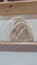 Kit cestas Coração, c/3 un., em palha , tam. P M, G.