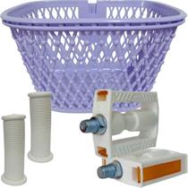 Kit Cestinha Aro 16 - 20 Manopla E Pedal P/Bicicletas Nathor