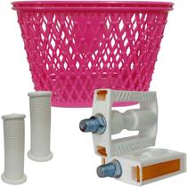Kit Cestinha Aro 16 - 20 Manopla E Pedal P/Bicicletas Nathor