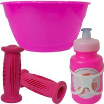Kit Cestinha Garrafinha Punho Bicicletas Infantil Do Aro 12