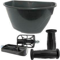 Kit Cestinha Pedal Manopla Para Bicicleta do Aro 12 Infantil