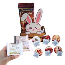 Kit Cestinha presente de Páscoa com chocolates e jogos de Páscoa Inclusos
