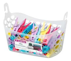 Kit Cesto + 24 Prendedores Pregadores De Roupa Sanremo
