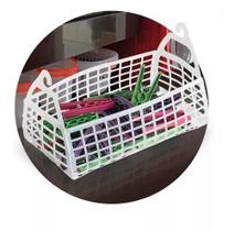 Kit Cesto E Pregadores De Roupas Dobrável Com 24 Pregadores