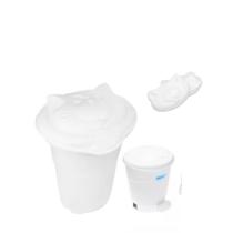 Kit Cesto, Lixeira E Saboneteira Gatinho Branco - Plastibaby Kit Cesto, Lixeira E Saboneteira Gatinho Branco - Plastibaby
