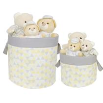 Kit Cesto Organizador De Brinquedos 2 Peças Amarelo Kit Cesto Organizador De Brinquedos 2 Peças Amarelo