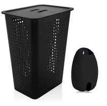 Kit Cesto Organizador Roupas Grande 47L + Dispenser Porta Sacolas - Ou Kit Cesto Organizador Roupas Grande 47L + Dispenser Porta Sacolas - Ou