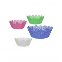 Kit Cesto Organizador Vazado Redondo 21Cm Com 5 Unidades Cozinha Sala Closet Kit Cesto Organizador Vazado Redondo 21Cm Com 5 Unidades Cozinha Sala Closet