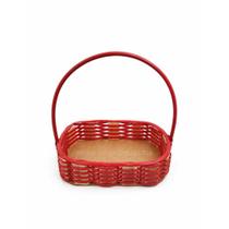 Kit Cesto Oval Decorativo 25cm Fibra Sintética com Alça Organizador Multiuso