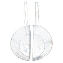Kit cesto para fritura meia lua 26cm esquerdo e direito malha aberta