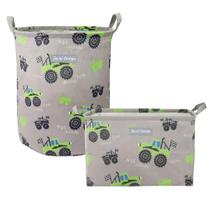 Kit Cestos Organizadores Infantil Jacki Design Cinza Kit Cestos Organizadores Infantil Jacki Design Cinza