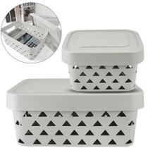 Kit Cestos Organizadores Pequeno Médio Retangular Acessórios