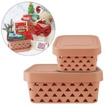 Kit Cestos Organizadores Pequeno Médio Retangular Acessórios Kit Cestos Organizadores Pequeno Médio Retangular Acessórios