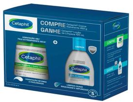 Kit Cetaphil Creme Hidratante 453G + Loção De Limpeza 120Ml