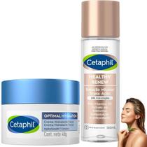 Kit Cetaphil Healthy Renew Optimal Hydration Hidratante Facial Água Micelar Limpeza Demaquilante