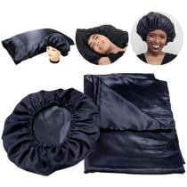 Kit Cetim Santa Clara Anti Frizz Touca + Fronha