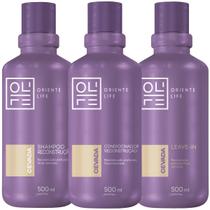 Kit Cevada Absolut 1 Shampoo 1 Condicionador 1 Leave In 500ml Oriente Life