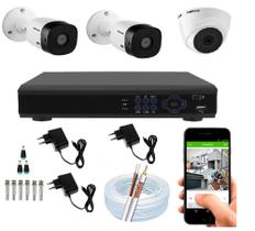 Kit Cftv 03 Câmeras Segurança Intelbras Hd Dvr Full HD 04 ch S/ HD