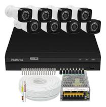 Kit Cftv 08 Cameras Segurança full Hd 2mp Dvr Intelbras full hd S/ HD