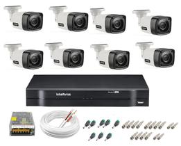 Kit Cftv 08 Cameras Segurança Hd Dvr Intelbras full hd S/ HD