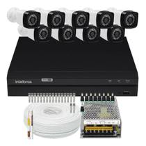 Kit Cftv 09 Cameras Segurança Hd Dvr Intelbras 1116 S/ HD