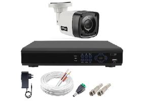 Kit Cftv 1 Câmeras Segurança 1mp 720p 20m Dvr Full Hd 4 Ch S/ Hd