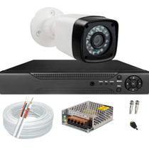 Kit Cftv 1 Câmeras Segurança 2mp 1080p 20m Dvr Full Hd 4 Ch