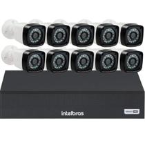 Kit Cftv 10 Câmeras Segurança 1080p Full Hd Dvr Intelbras mhdx 1116c