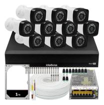 Kit Cftv 10 Câmeras Segurança Full Hd 1080 Dvr Intelbras 1tb
