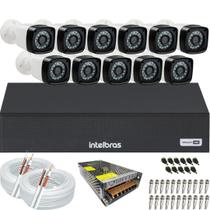 Kit Cftv 11 Câmeras Segurança Full Hd Dvr Intelbras 1116c