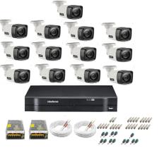 Kit Cftv 13 Cameras Segurança Hd Dvr Intelbras 1116 S/ HD